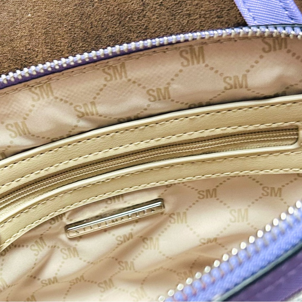 *NWOT Steve Madden Lavender Saffiano Crossbody Bag with Silver Hardware - Picture 7 of 11